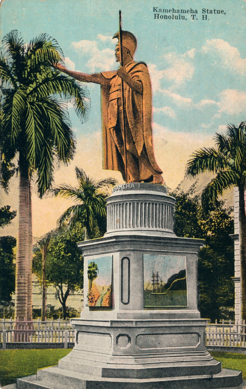 Estátua de Kamehameha, Honolulu, Havaí, c1920 de Unbekannt
