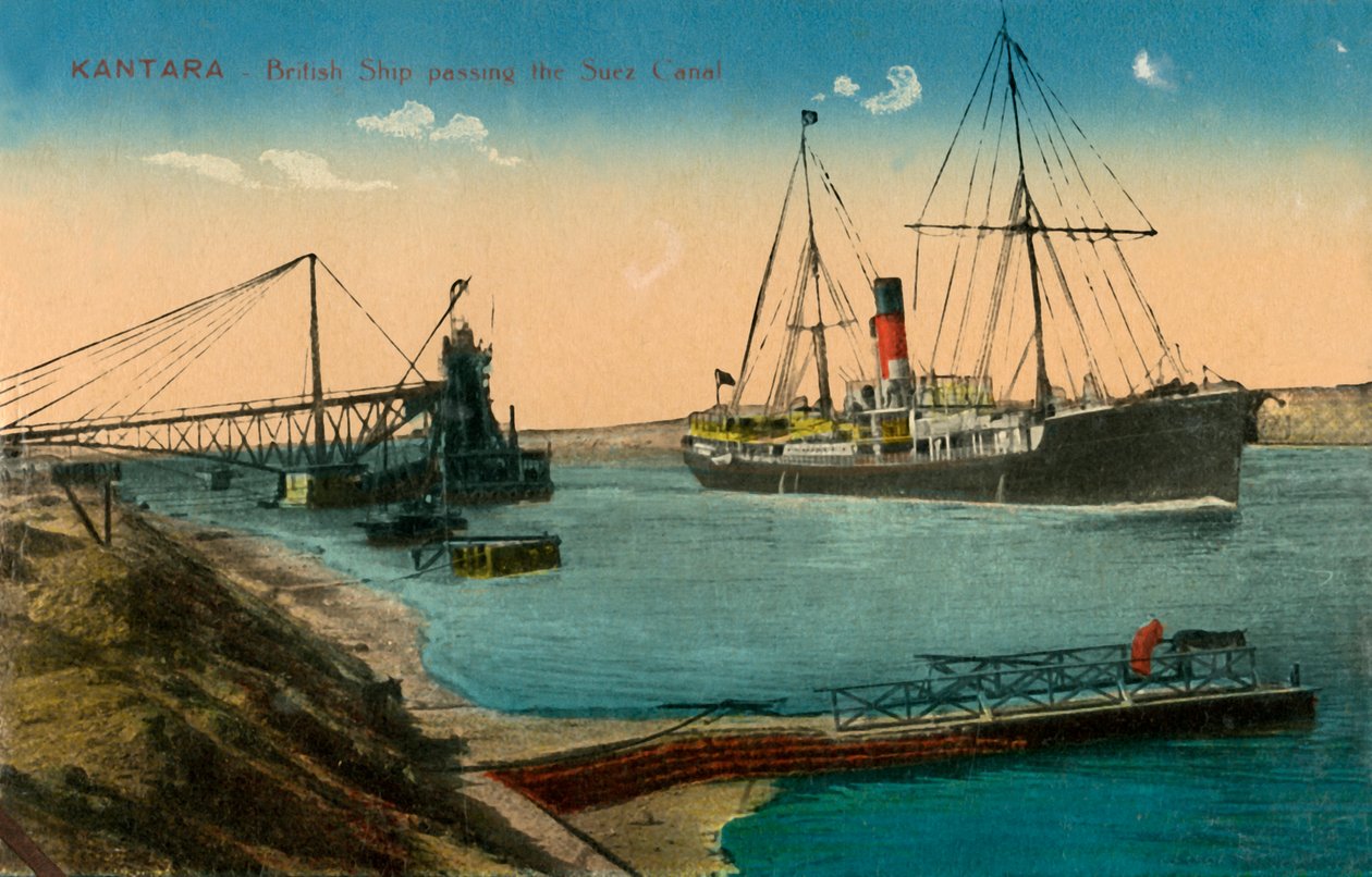 Kantara - navio britânico que passa pelo canal de Suez, c1918-c1939. de Unbekannt