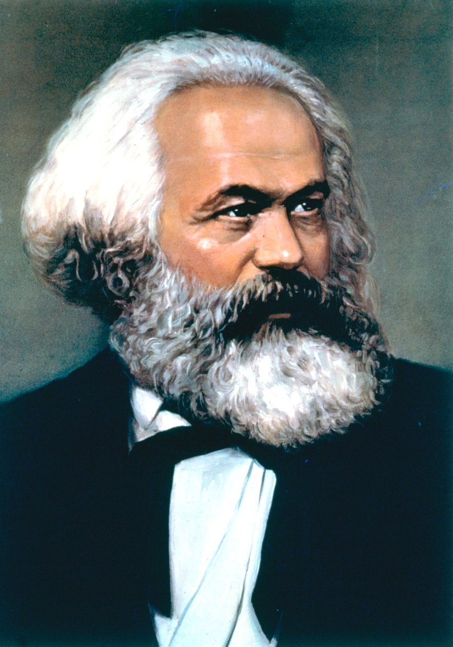 Karl Marx, teórico social, político e econômico alemão de Unbekannt