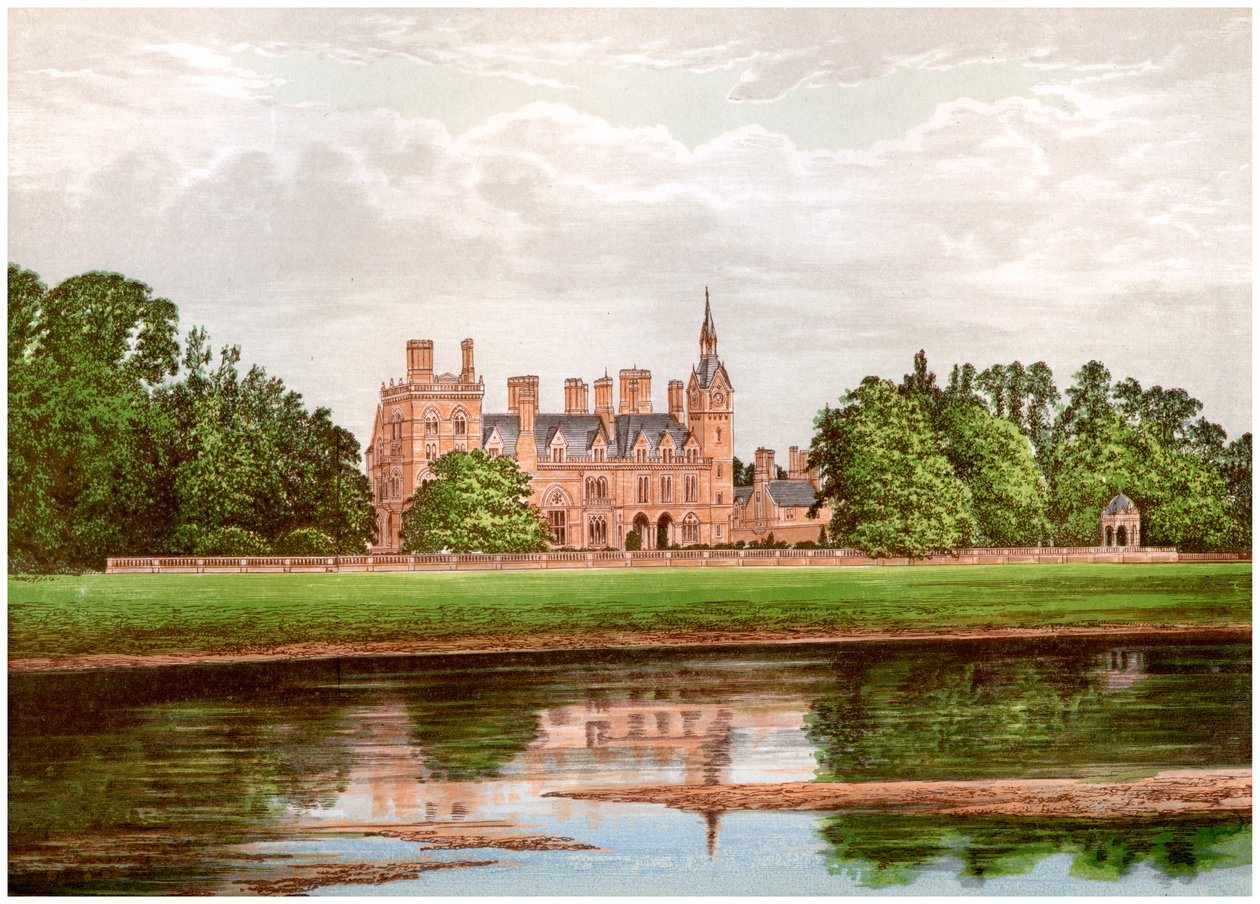 Kelham Hall, Nottinghamshire, casa da família Manners-Sutton, c1880 de Unbekannt