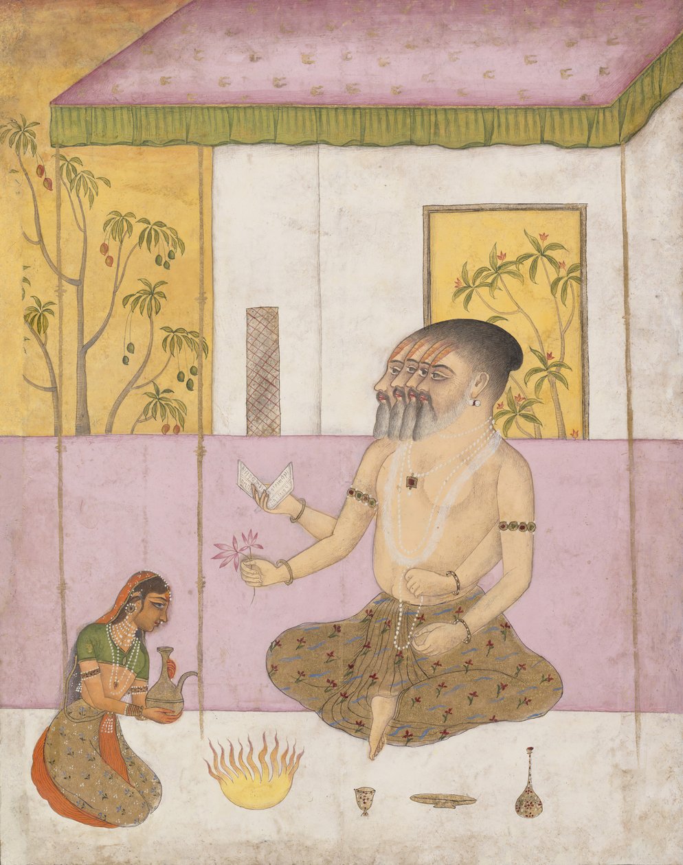 Khambhavati Ragini: Folio from a Ragamala Series Garland of Musical Modes, ca. 1675. de Unbekannt
