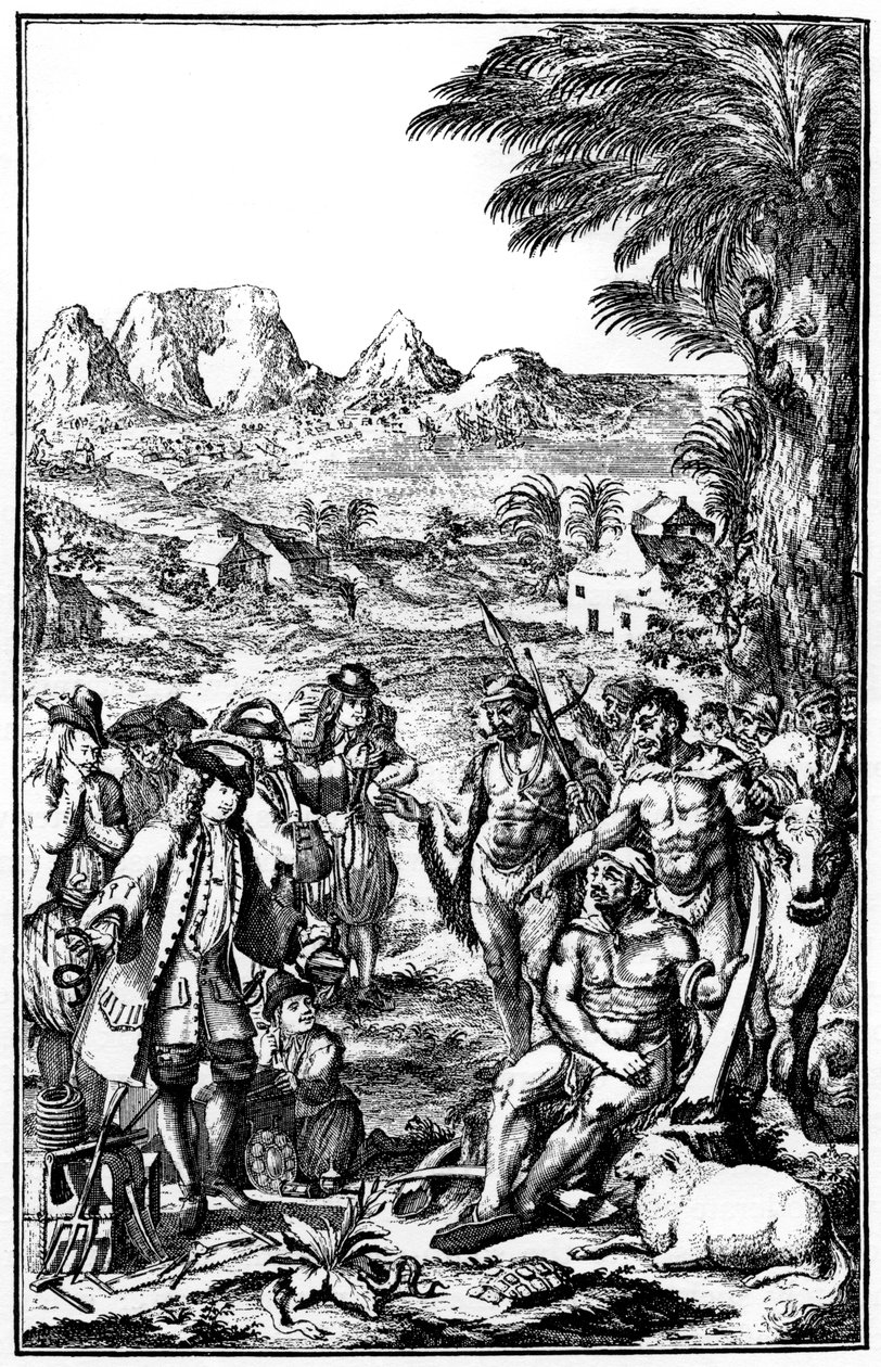 Khoikhois trocando gado, África do Sul, 1931 de Unbekannt