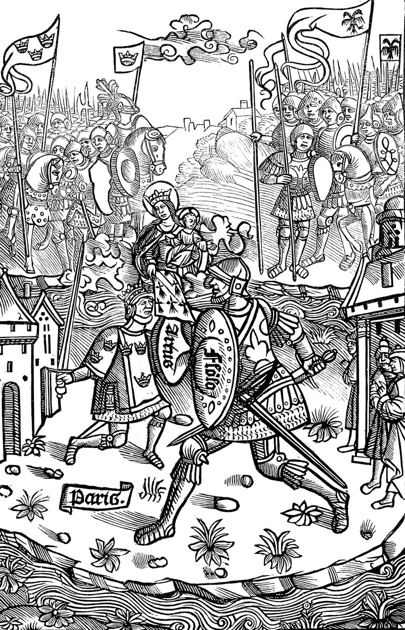 Rei Arthur lutando contra um gigante, 1514 de Unbekannt