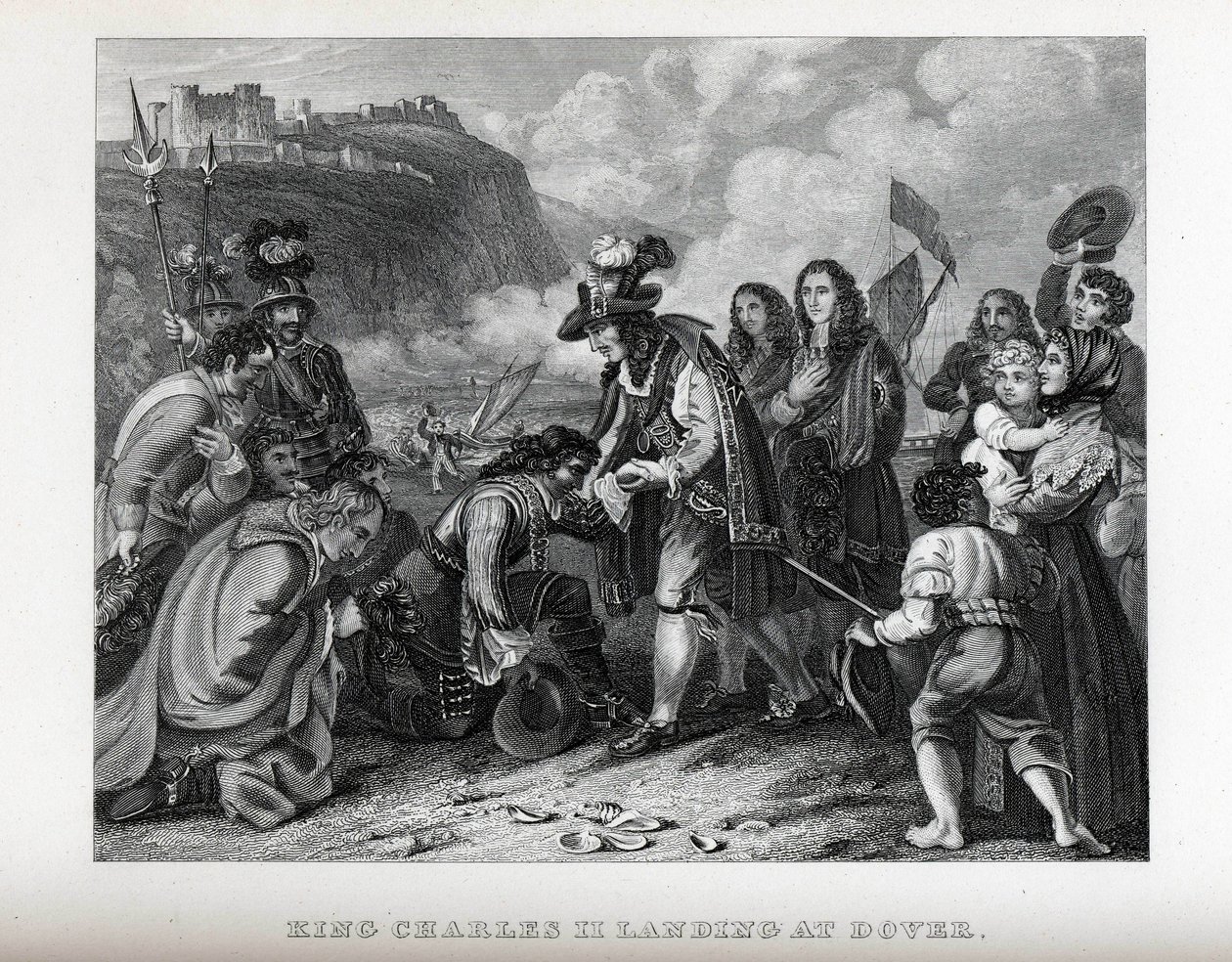 Rei Charles II desembarque em Dover, 1882 de Unbekannt