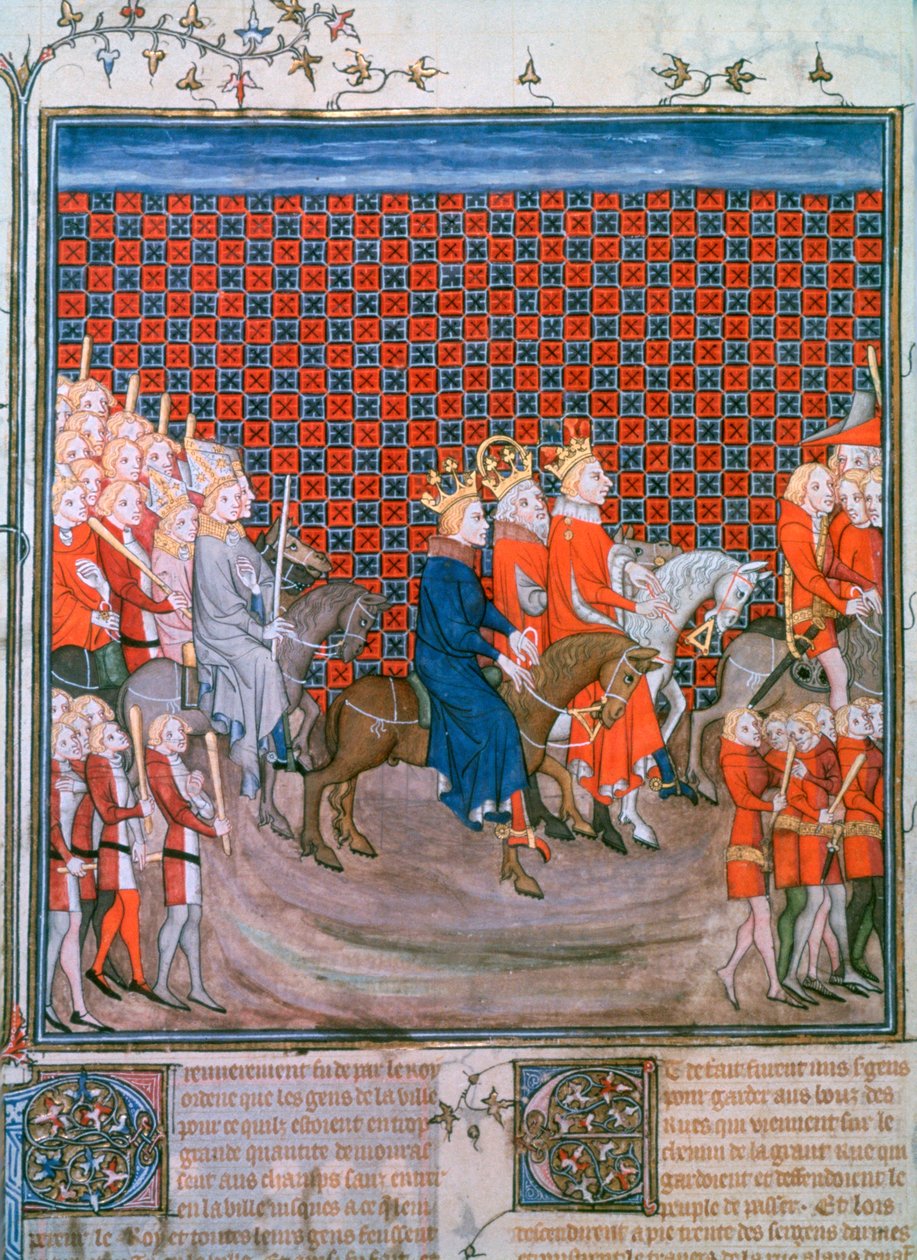 Rei Carlos IV entrando em Paris, 1375-1379 de Unbekannt