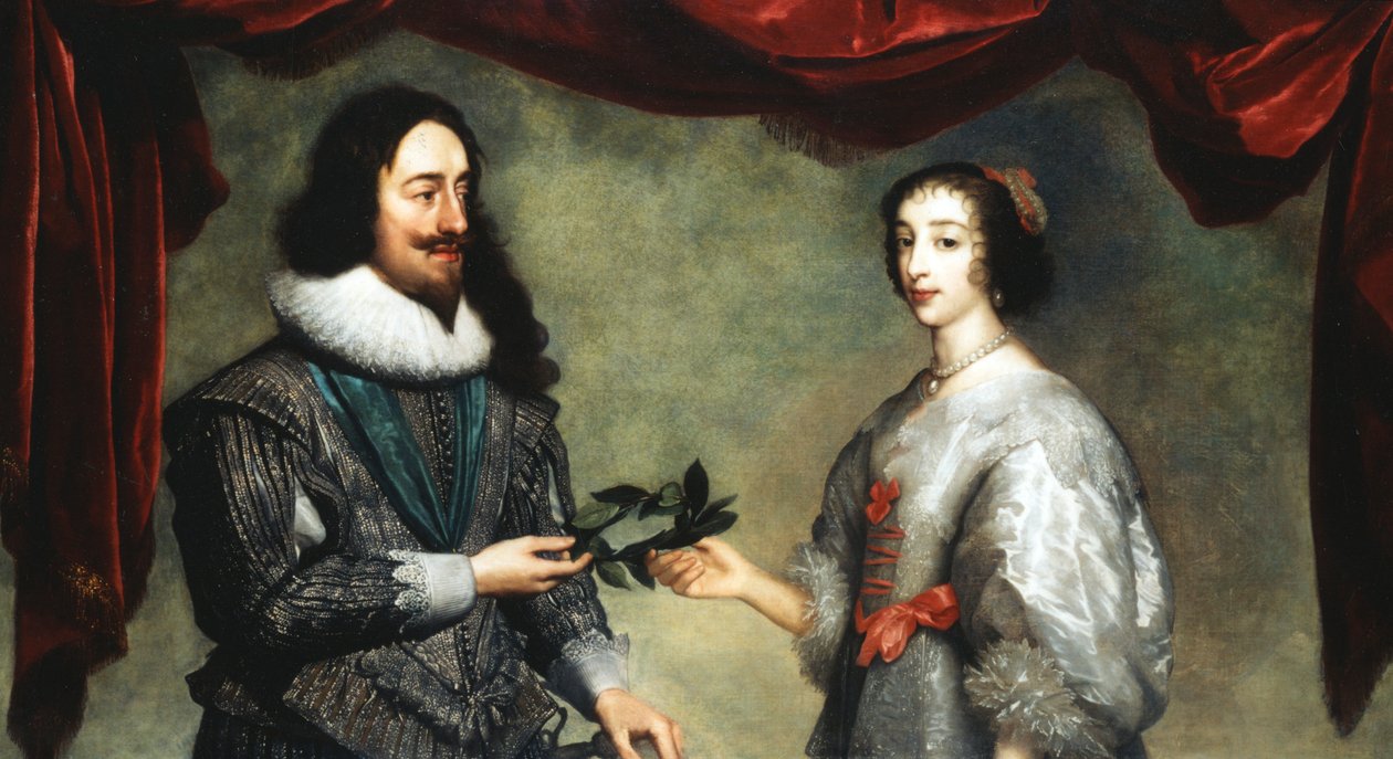 Rei Carlos I 1600-1649 e Rainha Henrietta Maria 1609-1669 de Unbekannt