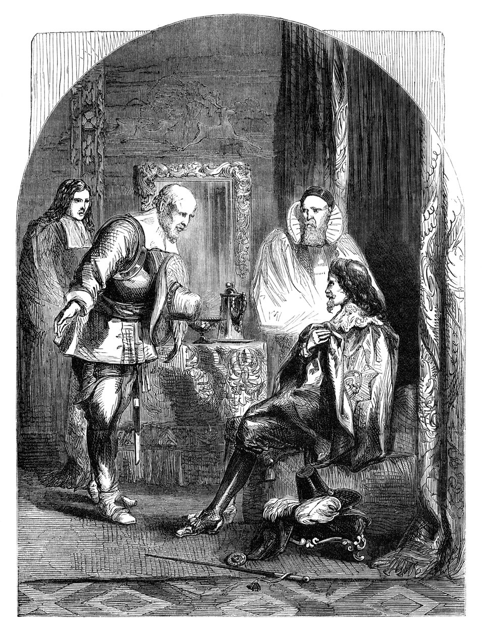 Rei Carlos I 1600-1649 sendo convocado para sua execução, c1902 de Unbekannt
