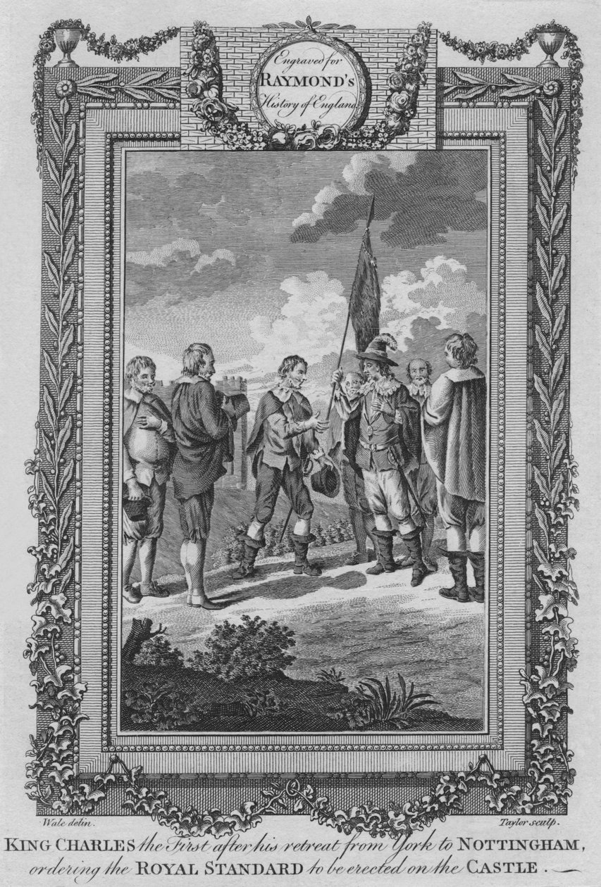 Rei Charles o primeiro depois de sua retirada de York para Nottingham, c1787 de Unbekannt