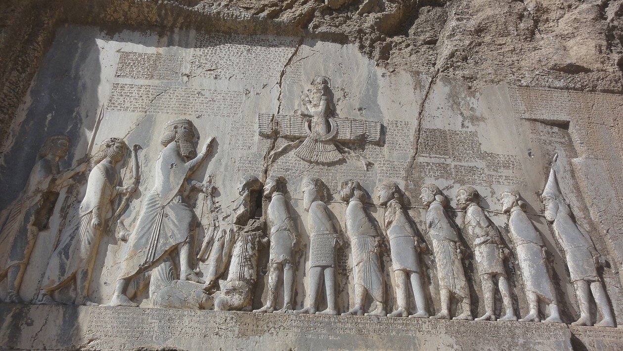 Rei Dario I. e prisioneiros, 521 a.C. de Unbekannt