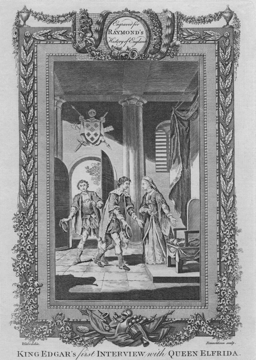 King Edgars primeira entrevista com a rainha Elfrida, c1787 de Unbekannt