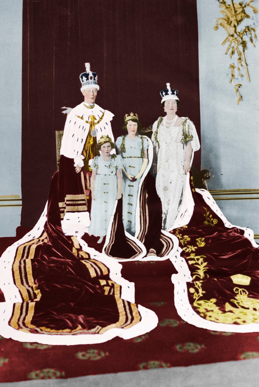 Rei George VI e rainha Elizabeth no dia da coroação, 1937 de Unbekannt