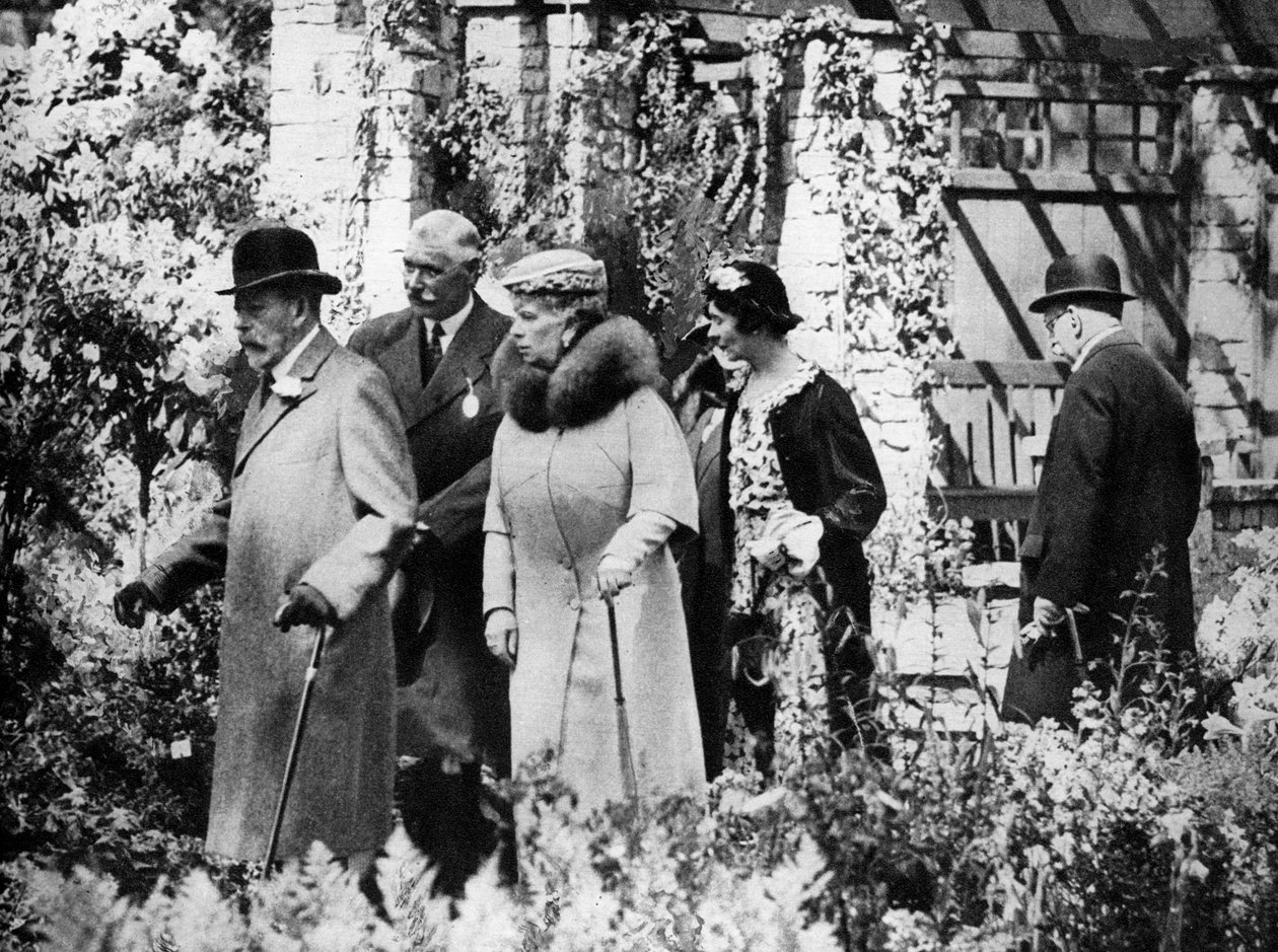 Rei George V e Queen Mary no Chelsea Flower Show, Londres, década de 1930 de Unbekannt