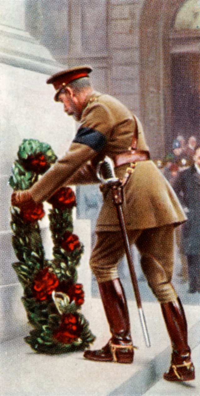 Rei George V no Cenotáfio, 11 de novembro de 1920, c1935 de Unbekannt