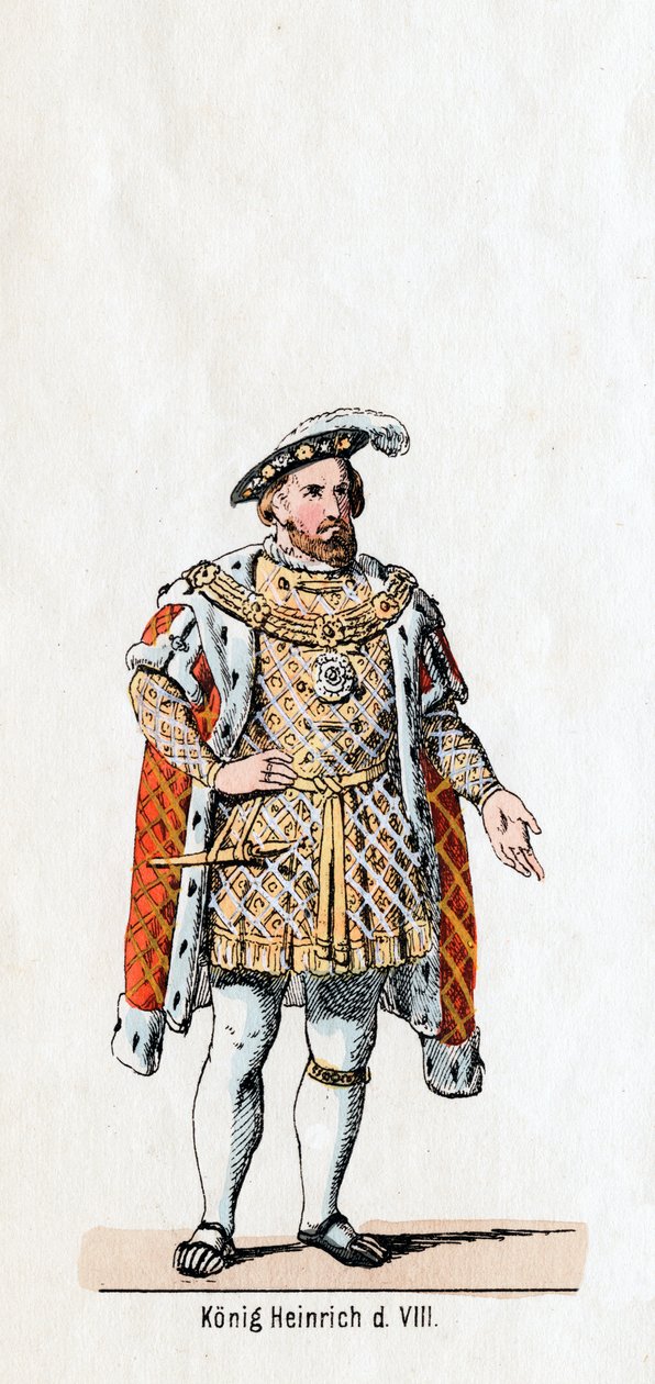 Rei Henrique VIII da Inglaterra, figurino para a peça de Shakespeares, Henrique VIII, século XIX de Unbekannt