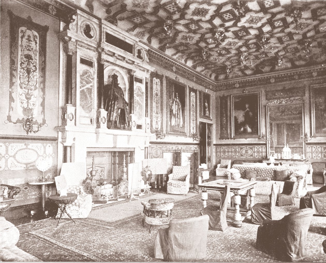 Quarto do rei Jamess, casa de Hatfield, Hatfield, Hertfordshire, 1894. de Unbekannt
