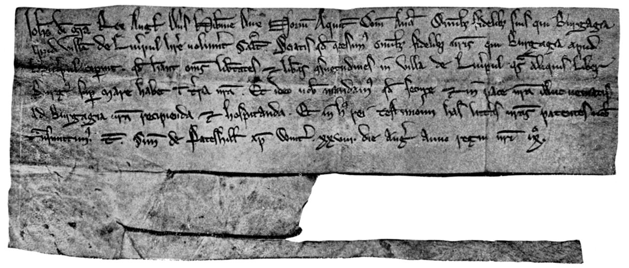Carta do rei Johns, 1207 1910 de Unbekannt