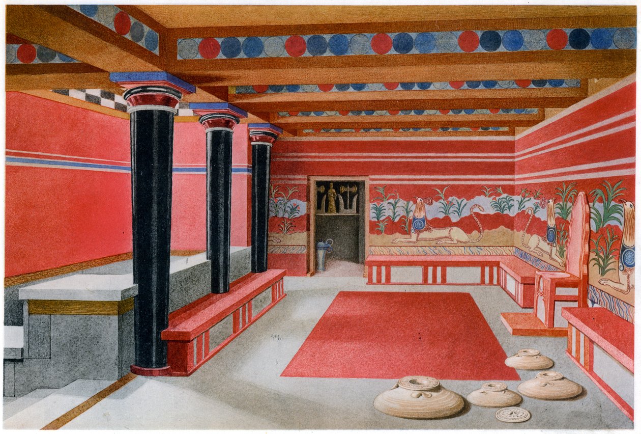 Sala do trono do rei Minoss, Knossos, Creta de Unbekannt