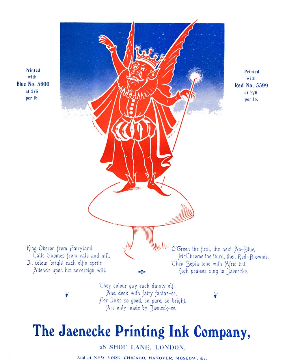 King Oberon - The Jaenecke Printing Ink Company, 1907 de Unbekannt