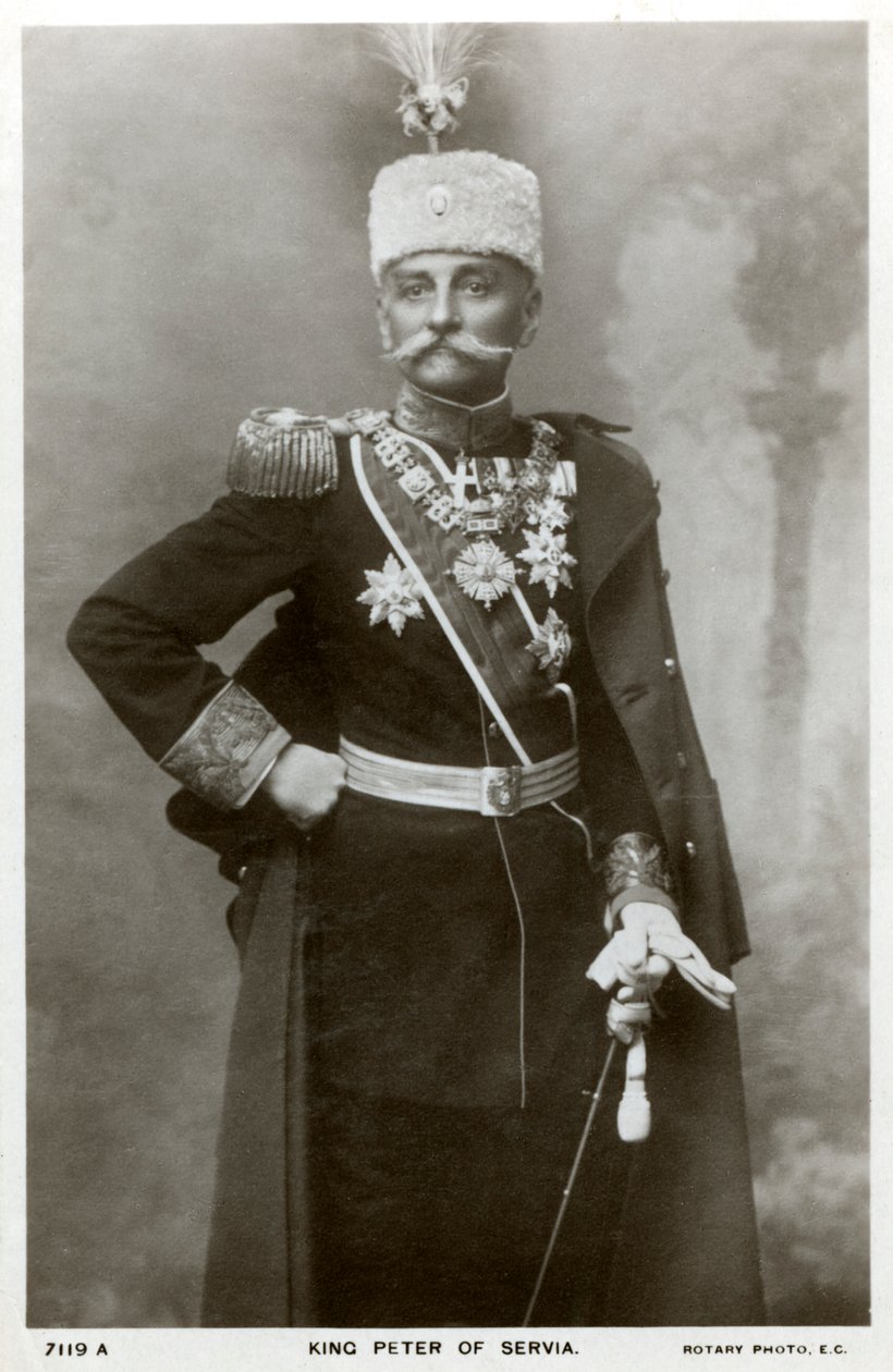 Rei Pedro I da Sérvia, c1903-c1918 de Unbekannt