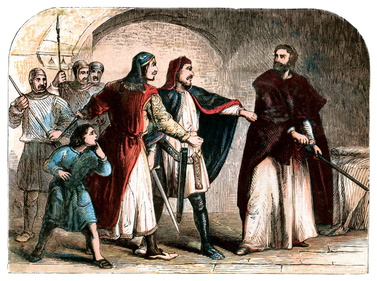 Rei Ricardo I 1157-1199 na prisão de Unbekannt