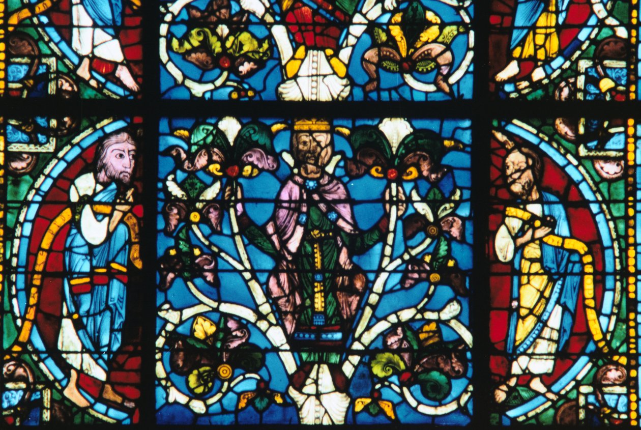 Rei Salomão, vitral, Catedral de Chartres, França, 1145-1155 de Unbekannt