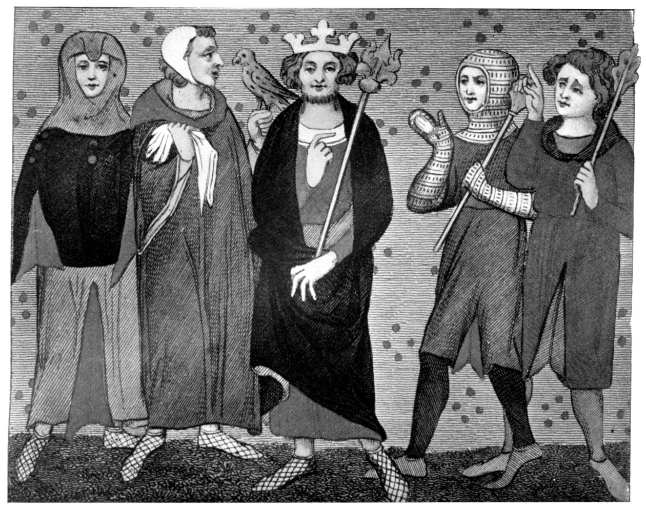 Rei e corte, finais dos séculos XIII e XIV, 1910 de Unbekannt