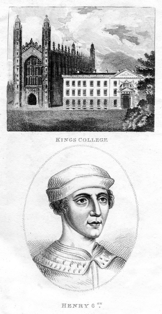 Kings College, Cambridge e Henry VI, 1801 de Unbekannt