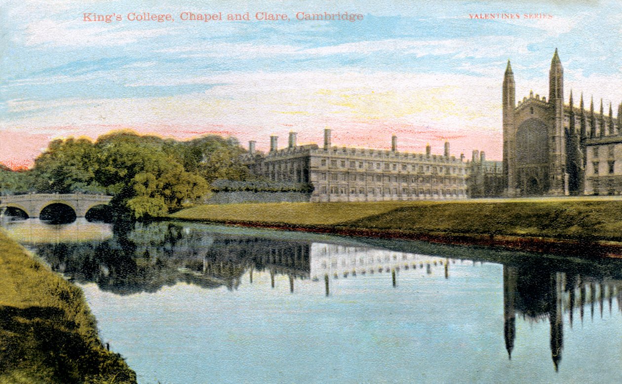 Kings College, Kings College Chapel e Clare College, Cambridge, início do século XX de Unbekannt