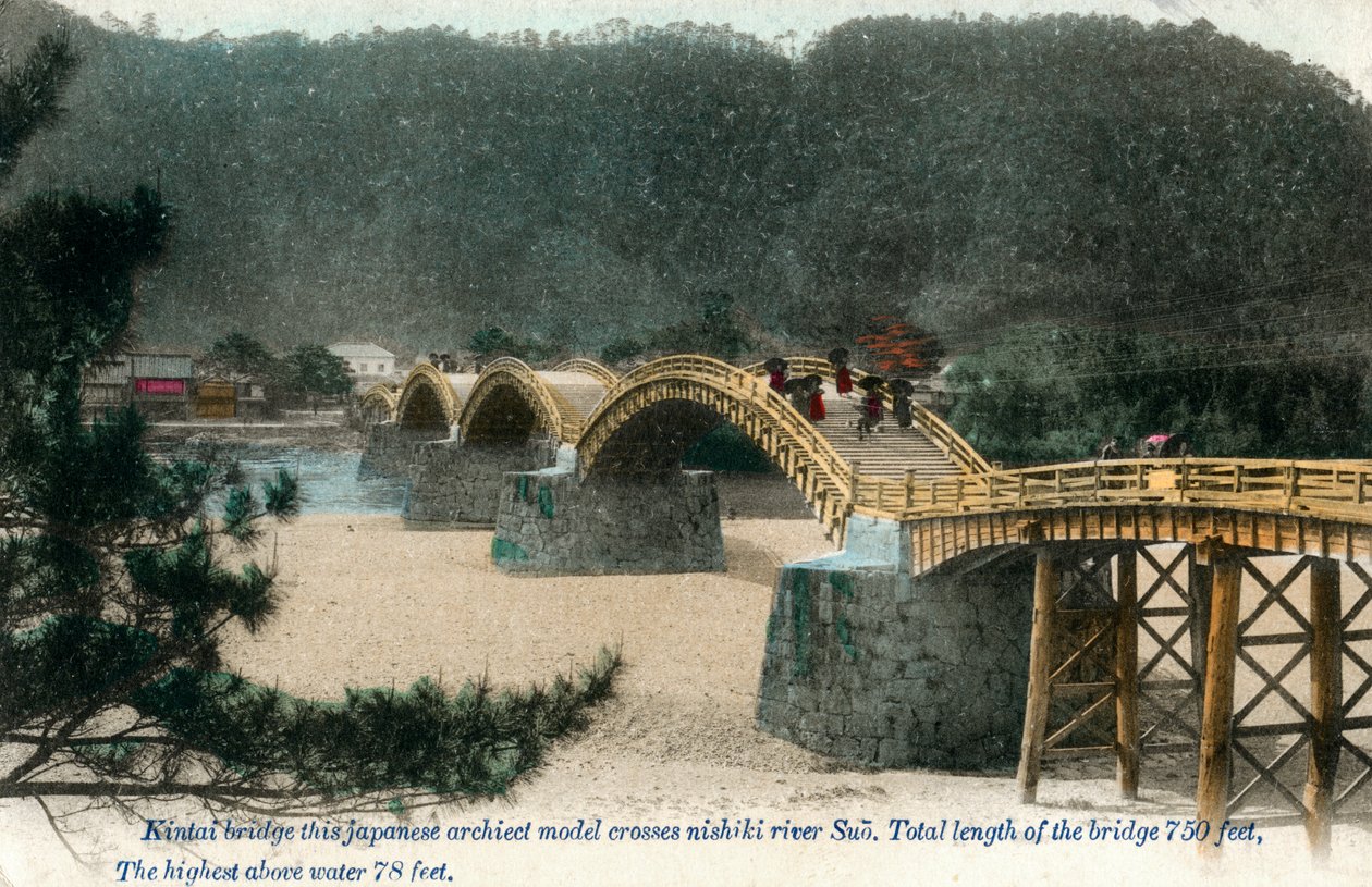 Ponte Kintai Iwakuni, Japão, início do século XX de Unbekannt