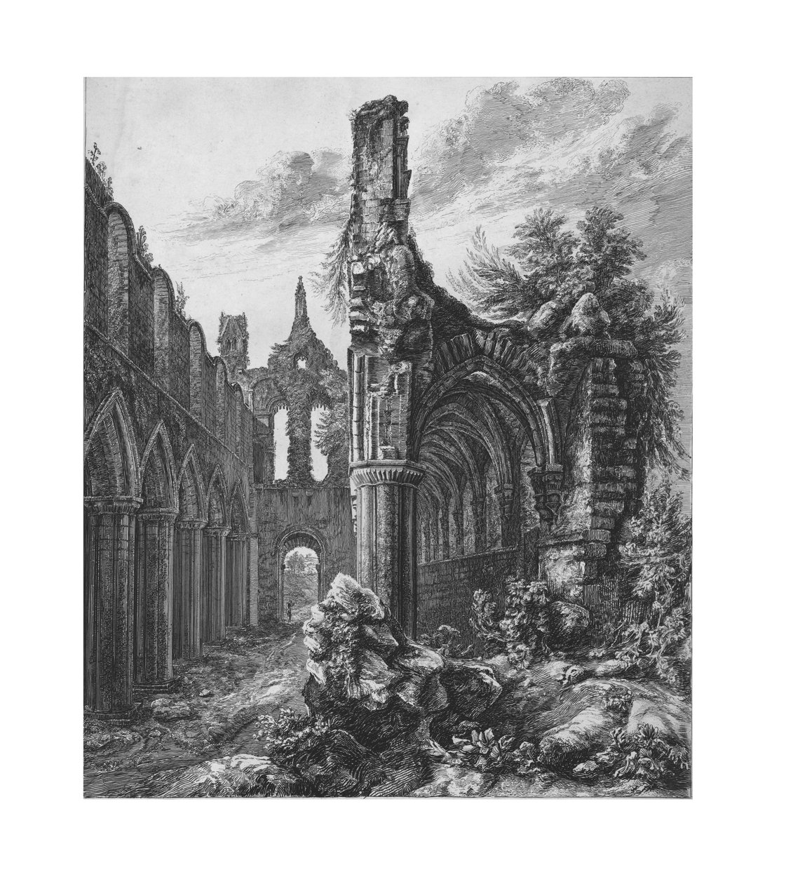 Abadia de Kirkstall, Yorkshire, 1823. de Unbekannt