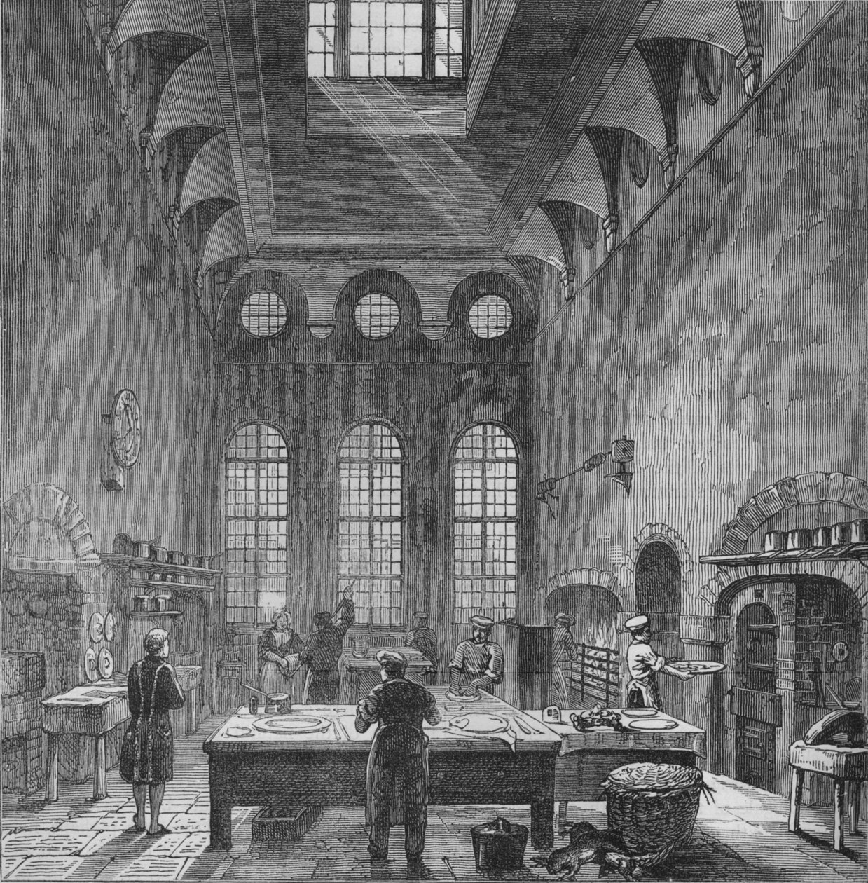 Cozinha do Palácio de St Jamess, Westminster, Londres, na época do rei George III, c1870 1878. de Unbekannt
