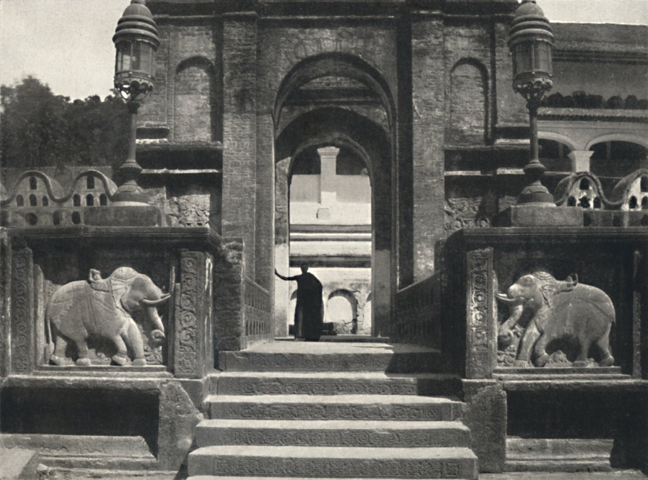 Mosteiro no templo do dente sagrado Dalada Maligawa Vihara, Kandy, 1926 de Unbekannt