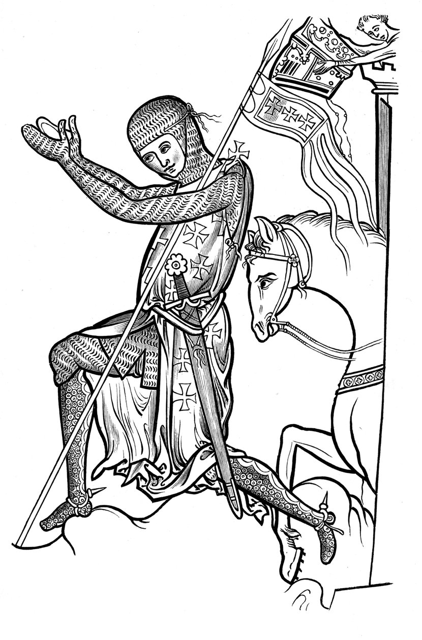 Cavaleiro de armadura, final do século XIII, 1892 de Unbekannt