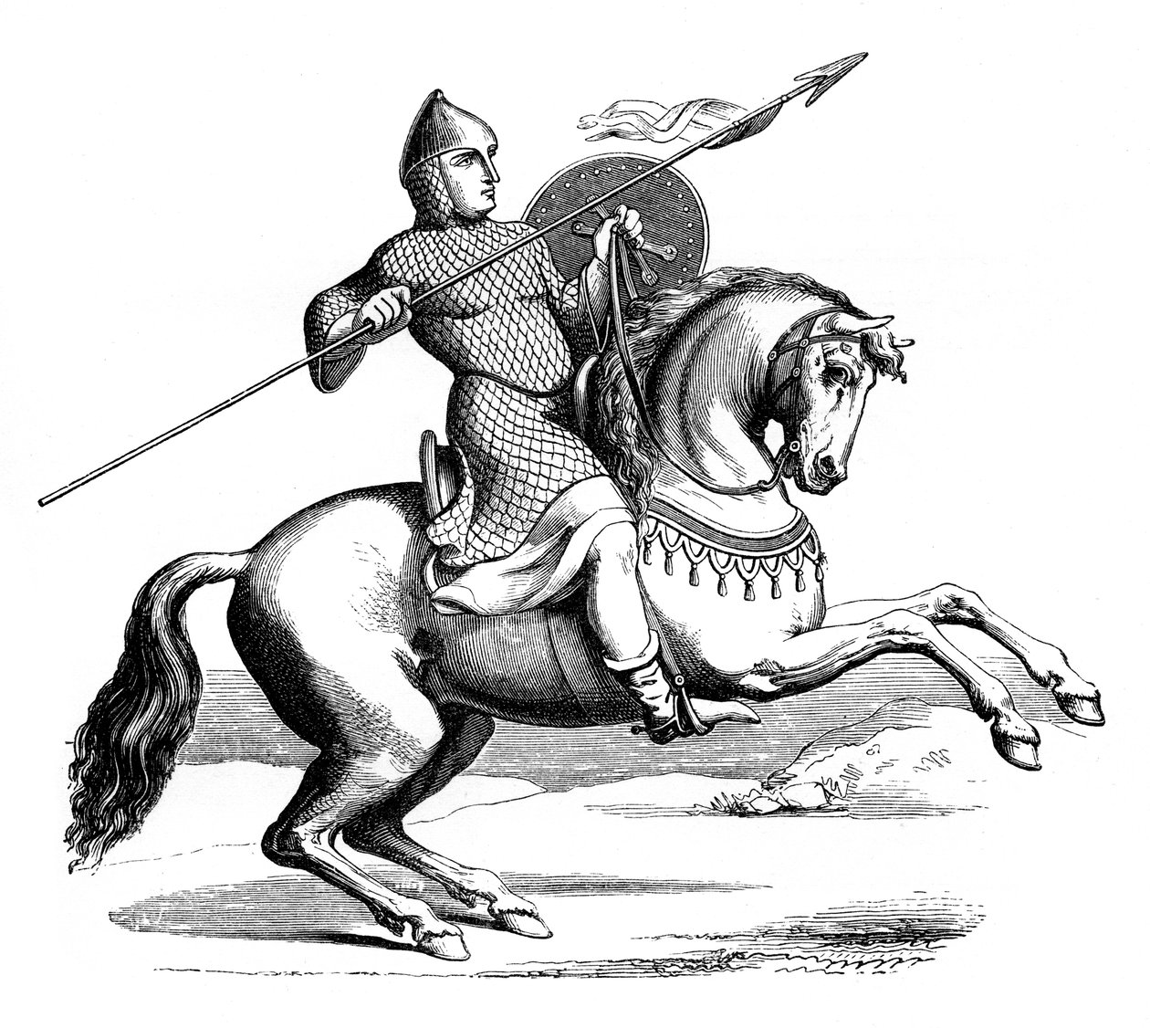 Knight em seu hauberk, 1870, de Unbekannt