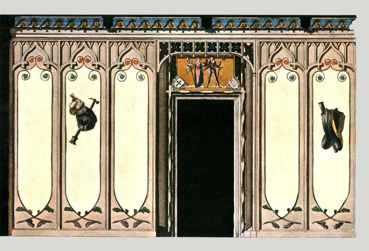 Cavaleiros Hall no estilo gótico, Leipzig, Alemanha, 1928. de Unbekannt