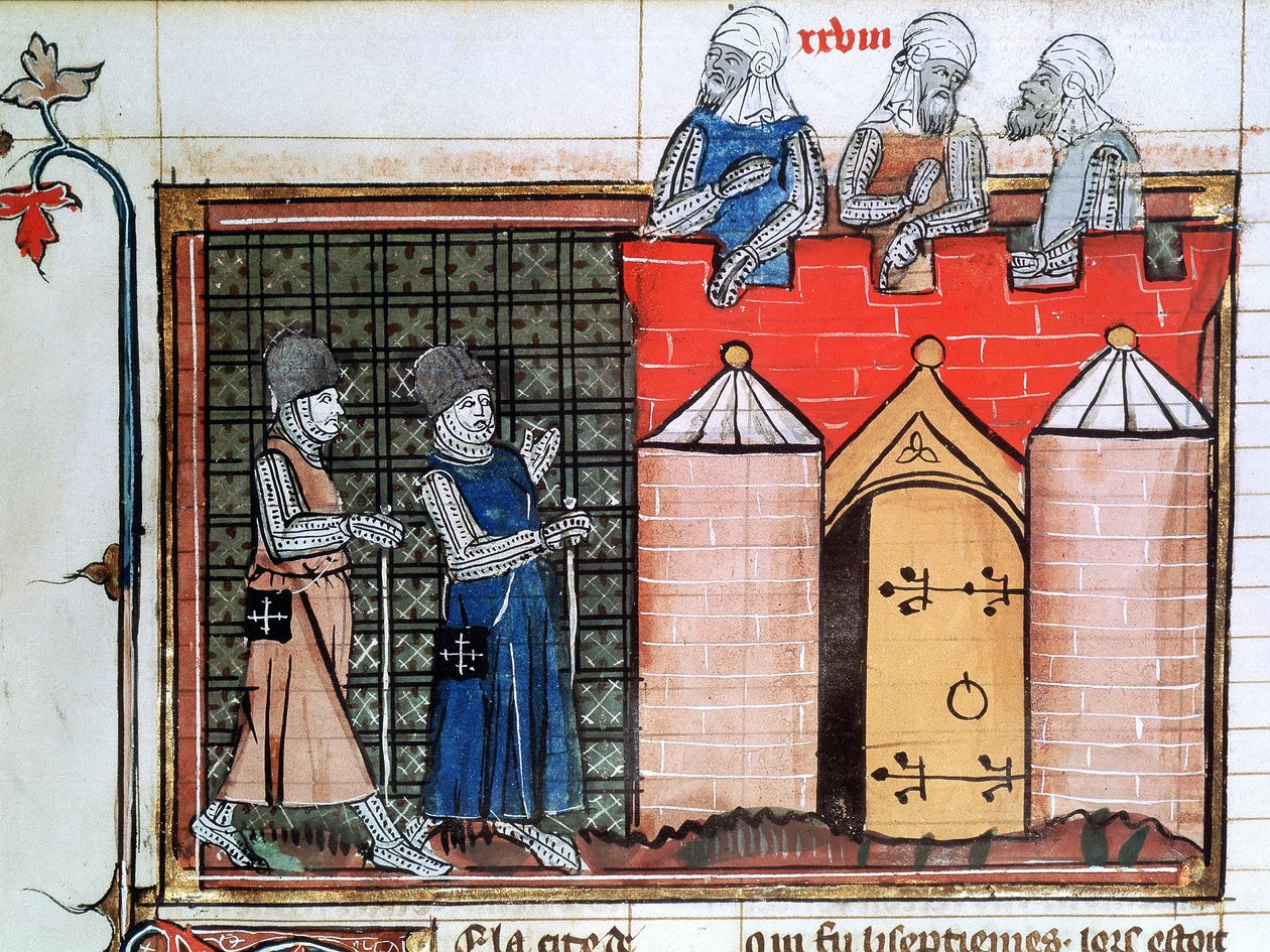 Cavaleiros Templários antes de Jerusalém, c1099, século XIV de Unbekannt