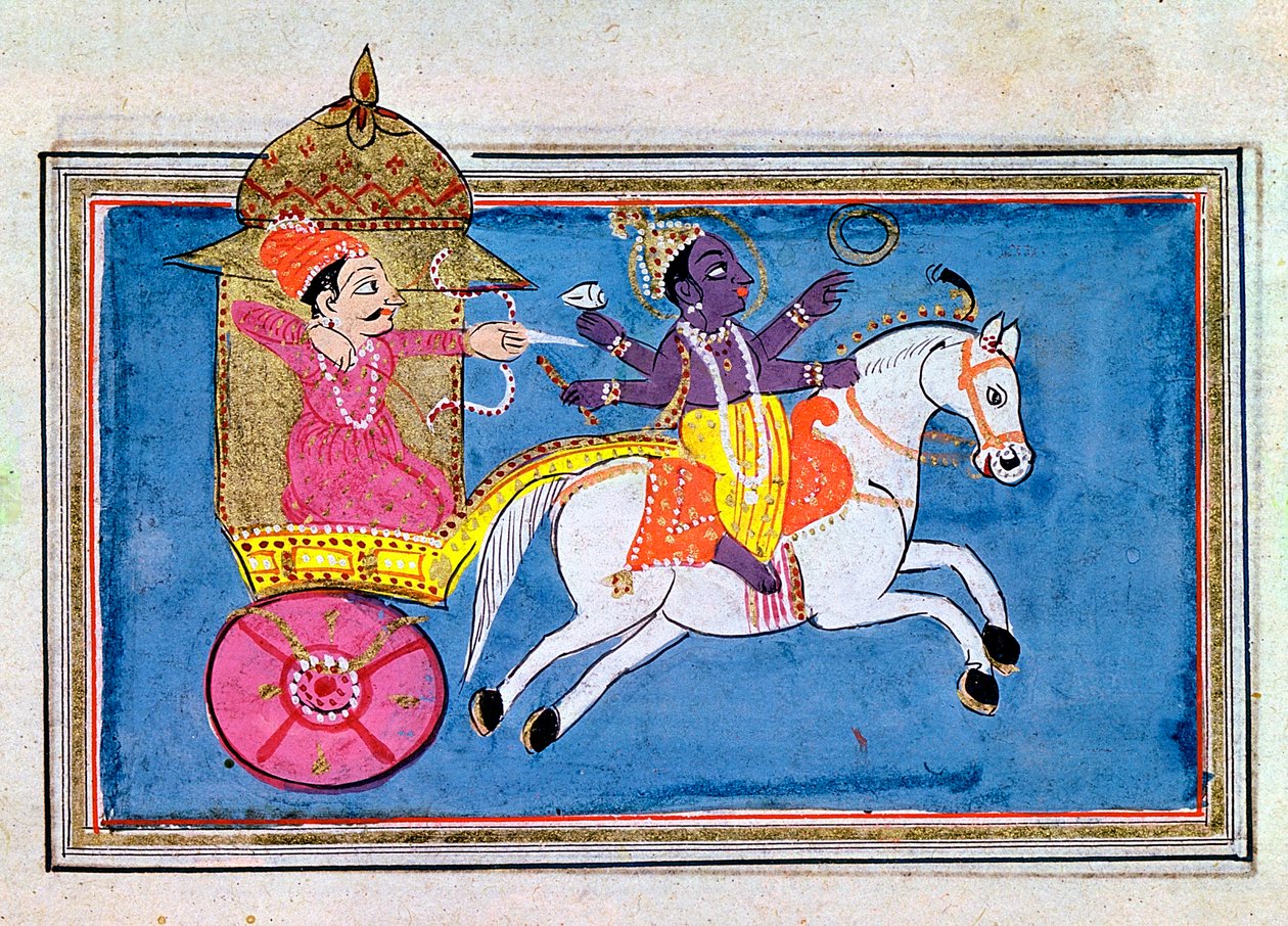 Krishna, divindade hindu, um avatar de Vishnu, século XVII de Unbekannt