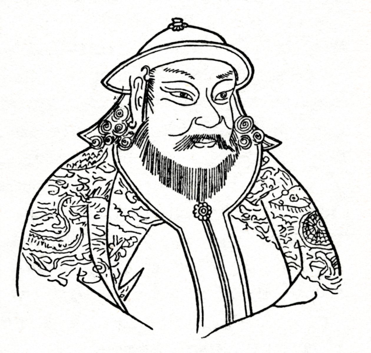 Kublai Khan 1215-1294 do Império Mongol e fundador da Dinastia Yuan, 1912 de Unbekannt