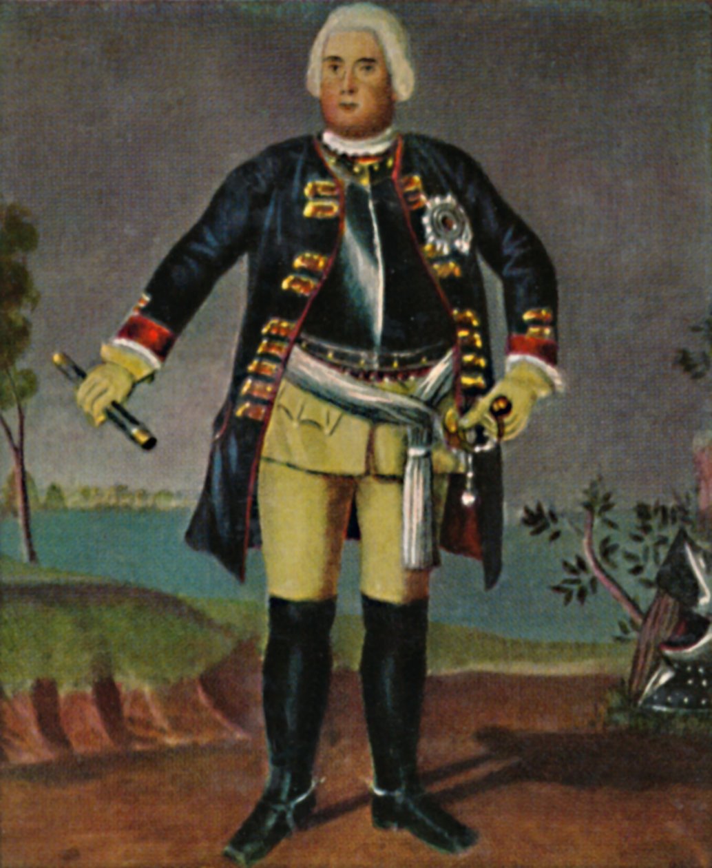 Rei Friedrich Wilhelm I v. Prússia 1688-1740. - Gravura após a pintura de Weidemann, 1934. de Unbekannt