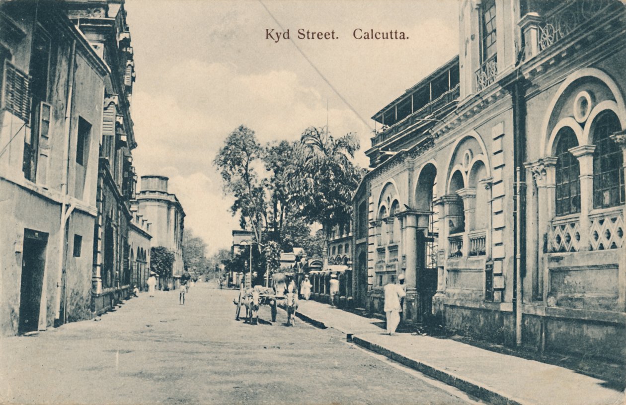Rua Kyd. Calcutá, final do século XIX e início do século XX. de Unbekannt