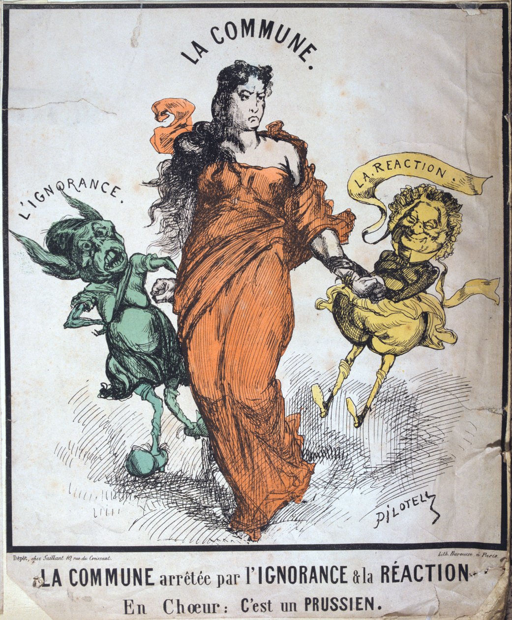 A Comuna presa por Ignorância e Reação, 1871 de Unbekannt