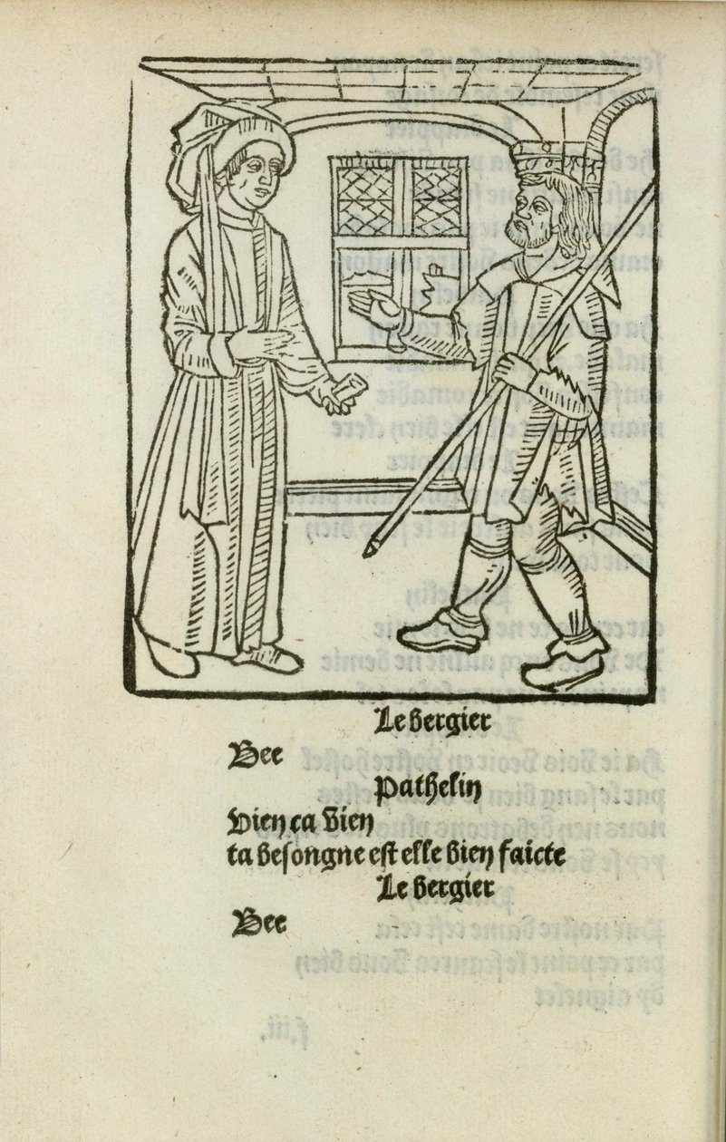 Material do Mestre Pathelin, c. 1490. de Unbekannt