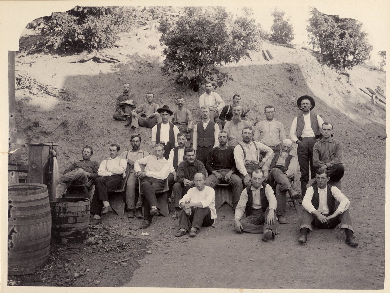 Grupo de mina La Grange, Califórnia, anos 1900. de Unbekannt