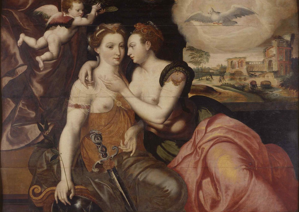 Justiça e Paz e Justiça, c.1560. de Unbekannt