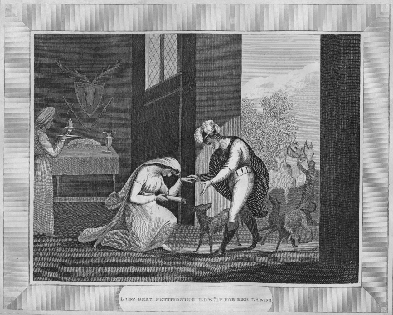 Lady Grey Peticionando Edward IV por suas terras, 1838 de Unbekannt