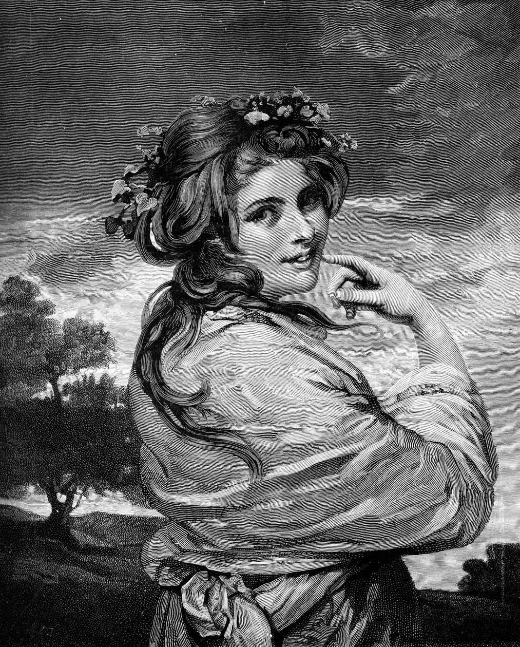 Lady Hamilton como Natureza, c1783-1784 1900 de Unbekannt