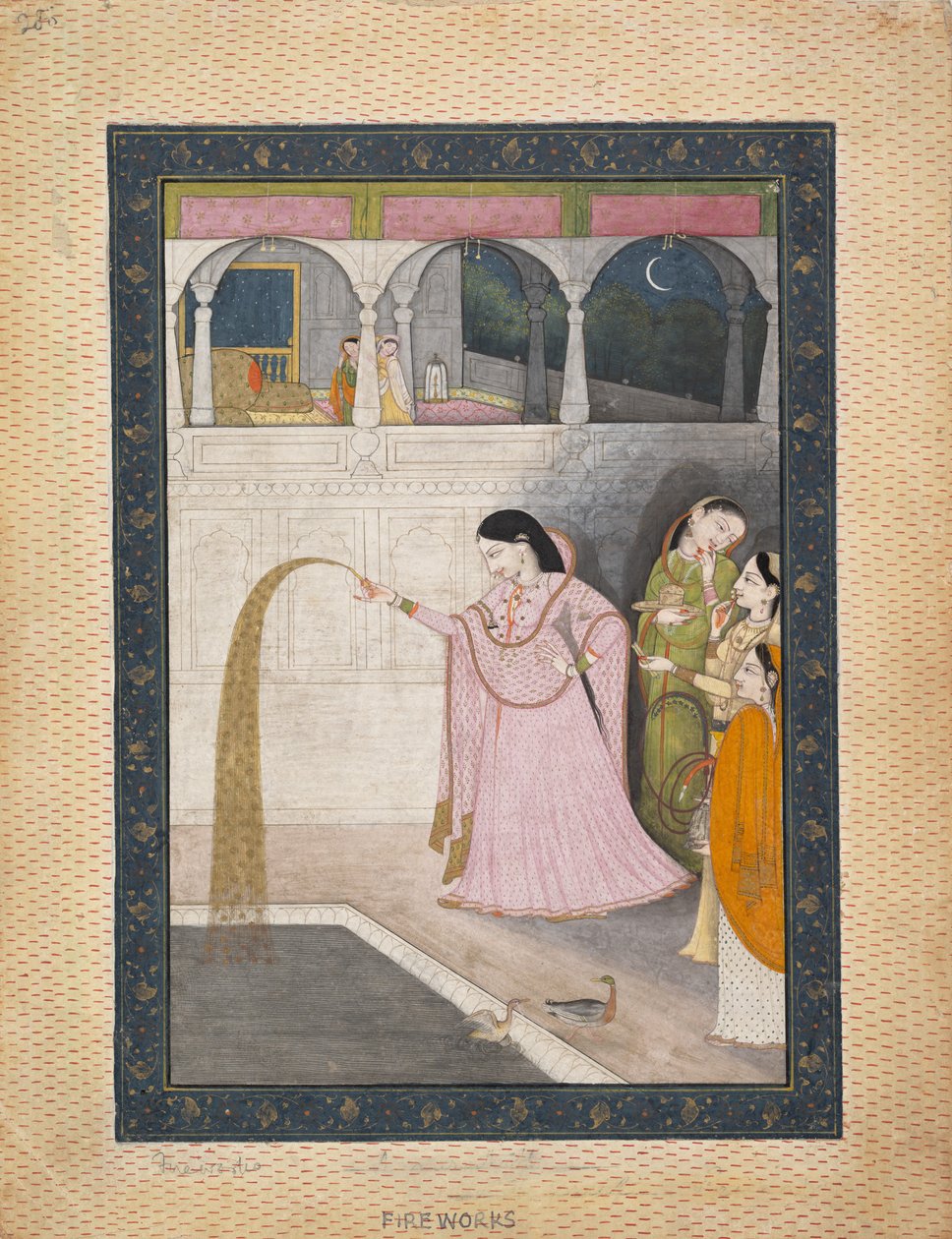Lady Holding um diamante, ca. 1800. de Unbekannt
