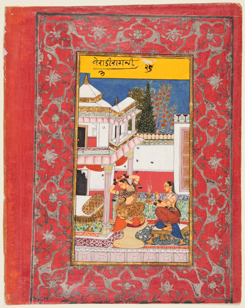 Lady Longing por seu amante, Varari Ragini de Dipak, de um Ragamala, 1650-60. de Unbekannt