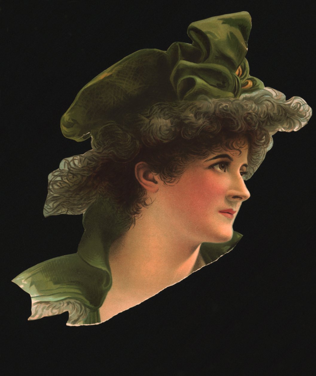 Senhora com chapéu verde de Unbekannt