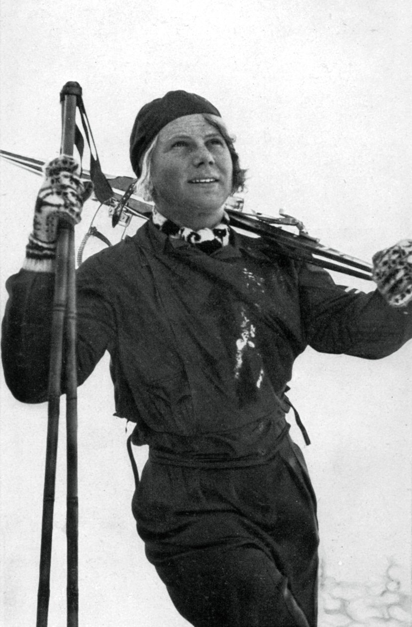Laila Schou-Nilsen, esquiadora norueguesa, Jogos Olímpicos de Inverno, Garmisch-Partenkirchen, Alemanha, 1936 de Unbekannt